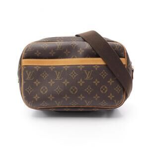 LOUIS VUITTON Brown Monogram Leather Shoulder Bag